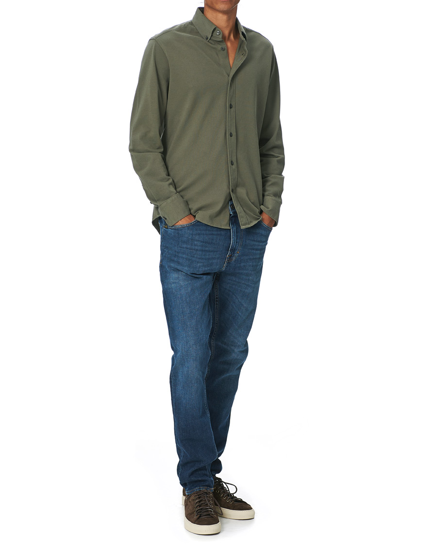 Men | Shirts | Tiger of Sweden | Fenald Piquet Shirt City Green