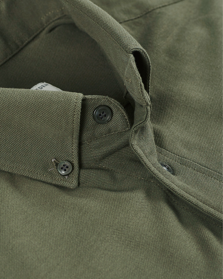 Men | Shirts | Tiger of Sweden | Fenald Piquet Shirt City Green