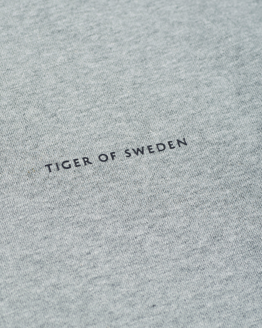 Men | Sweaters & Knitwear | Tiger of Sweden | Emerson Cotton Sweatshirt Mid Grey Mel