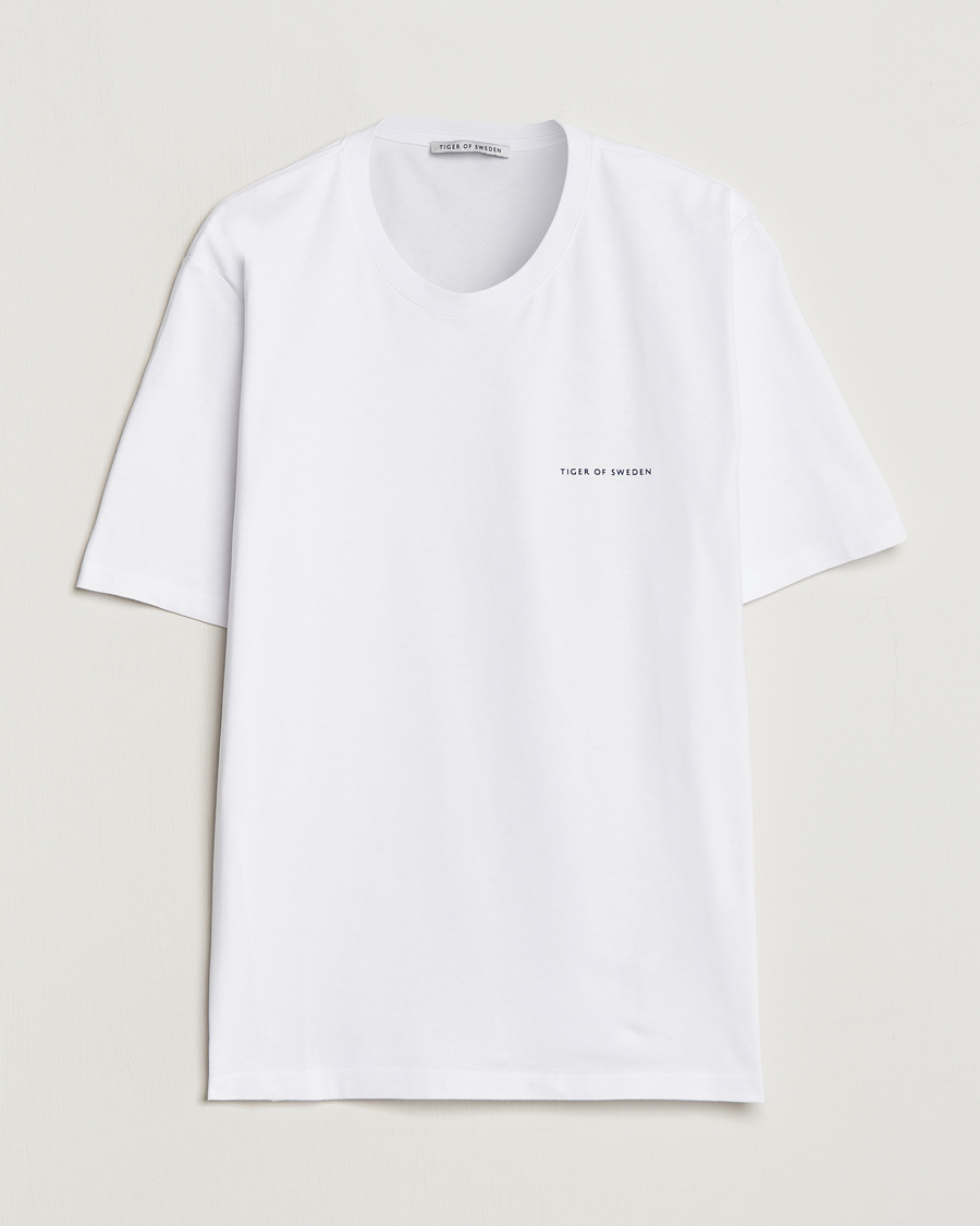 Men | T-Shirts | Tiger of Sweden | Pro Cotton Logo Tee Bright White