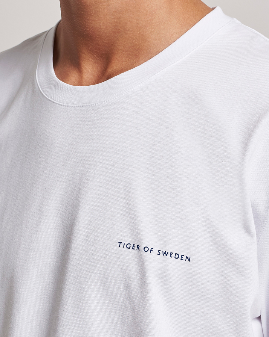 Men | T-Shirts | Tiger of Sweden | Pro Cotton Logo Tee Bright White