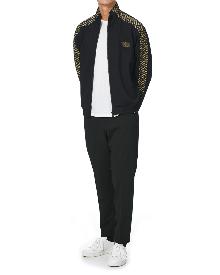 Men | Sweaters & Knitwear | Versace | Monogram Zip Sweater Black