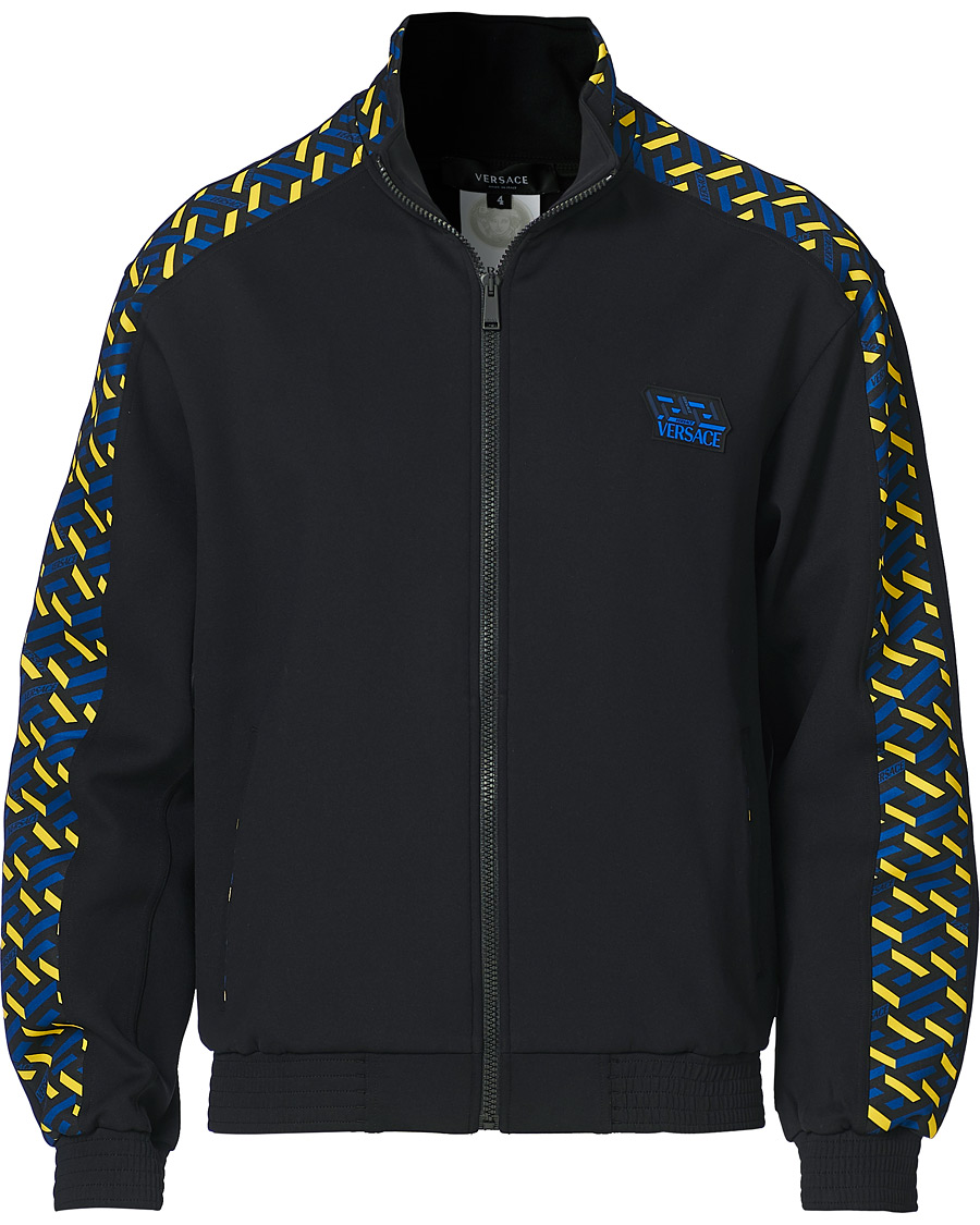Men | Sweaters & Knitwear | Versace | Monogram Zip Sweater Navy