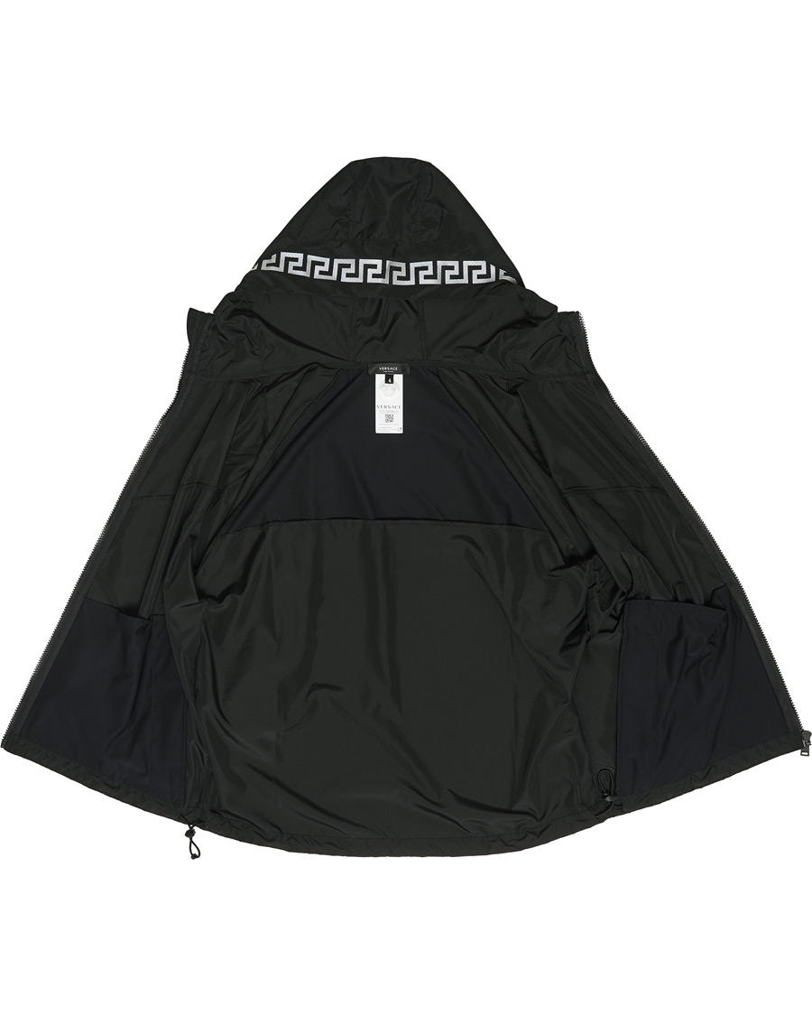 Men | Coats & Jackets | Versace | Monogram Hooded Jacket Black