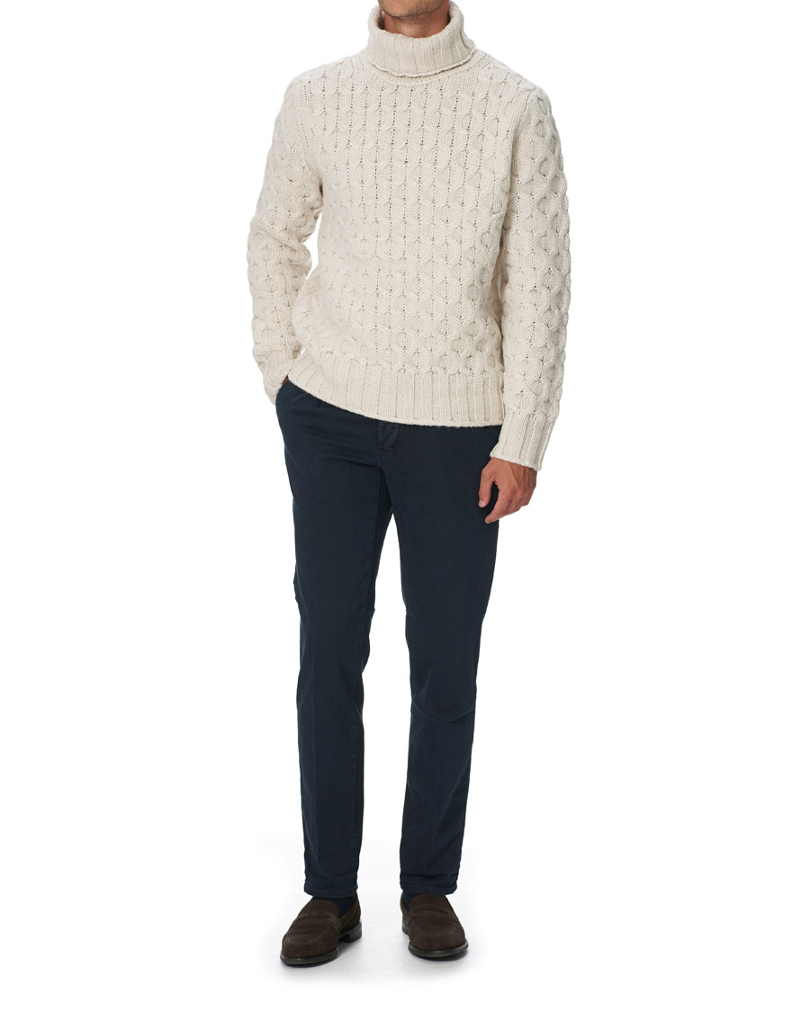 Men | Sweaters & Knitwear | Morris Heritage | Heritage Vincenzo Rollneck White