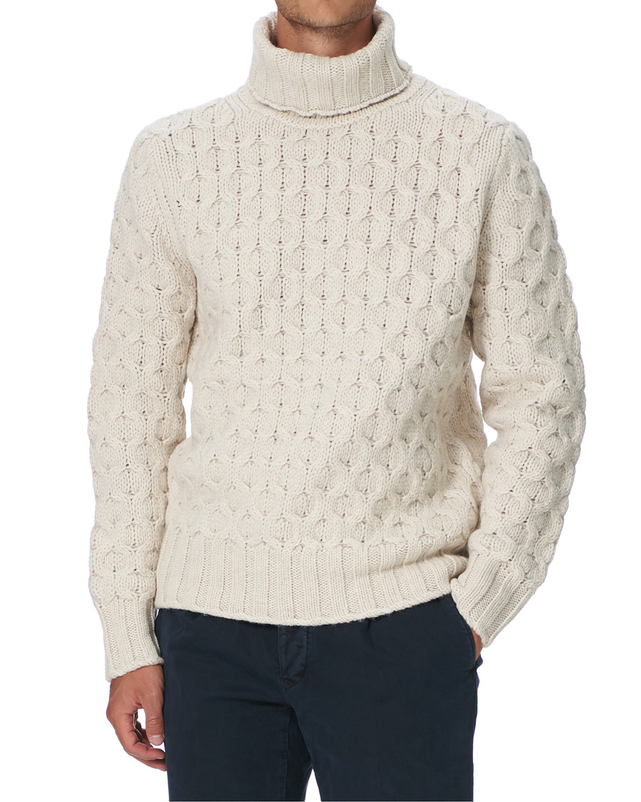 Men | Sweaters & Knitwear | Morris Heritage | Heritage Vincenzo Rollneck White