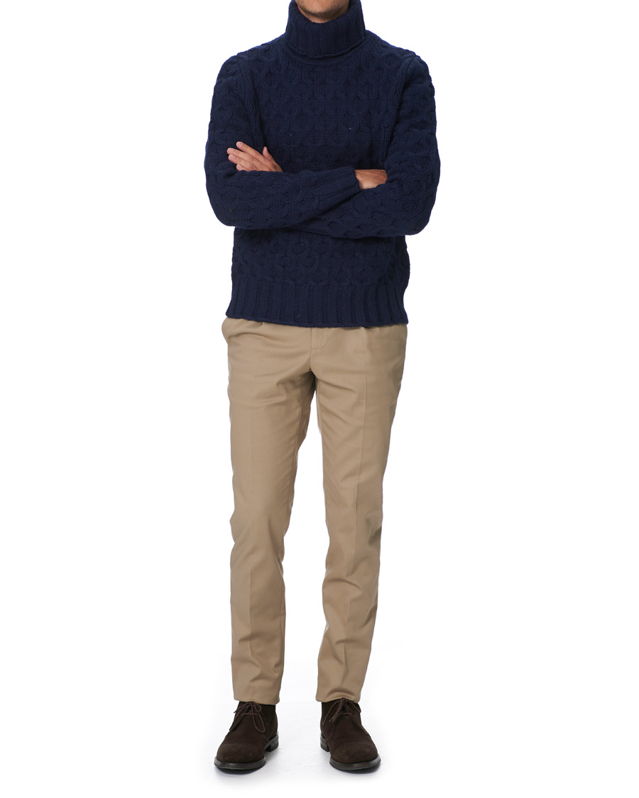 Men | Sweaters & Knitwear | Morris Heritage | Heritage Vincenzo Rollneck Navy