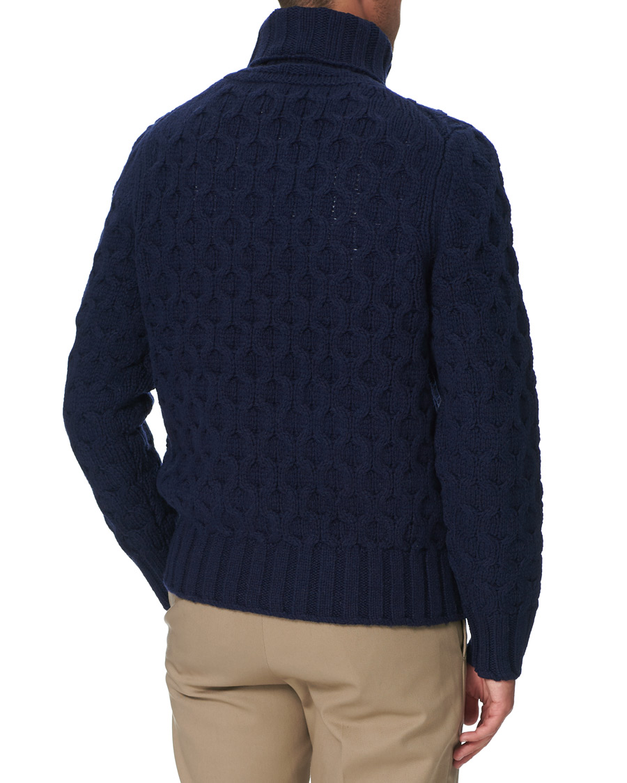 Men | Sweaters & Knitwear | Morris Heritage | Heritage Vincenzo Rollneck Navy