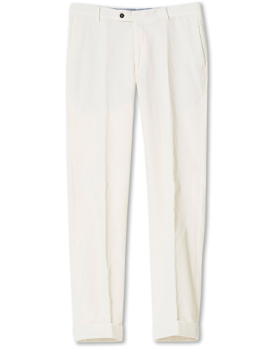 Men | Trousers | Morris Heritage | Jack Corduroy Trousers Off White