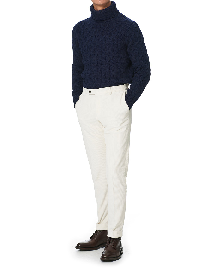 Men | Trousers | Morris Heritage | Jack Corduroy Trousers Off White