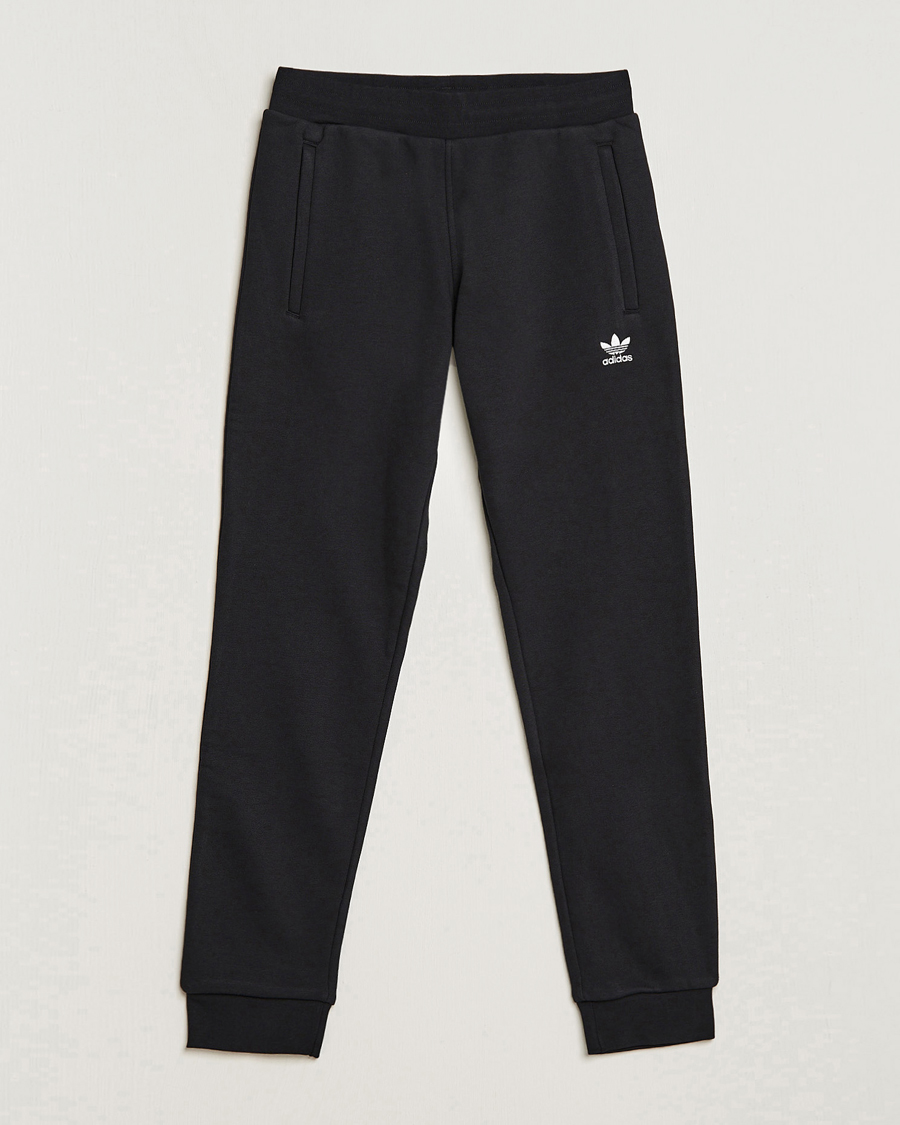 Men | Trousers | adidas Originals | Essential Trefoil Sweatpants Black