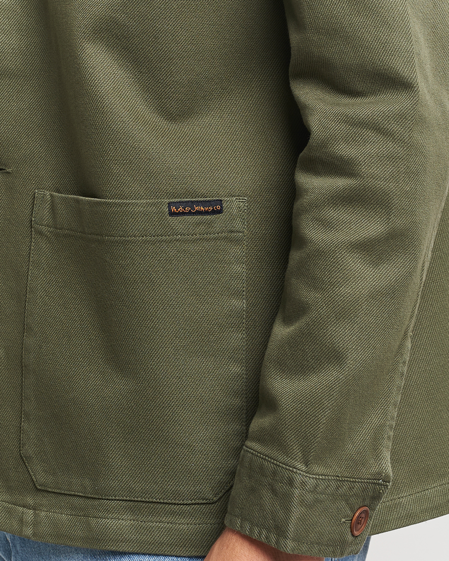 Men | Shirts | Nudie Jeans | Barney Worker Overshirt Olive