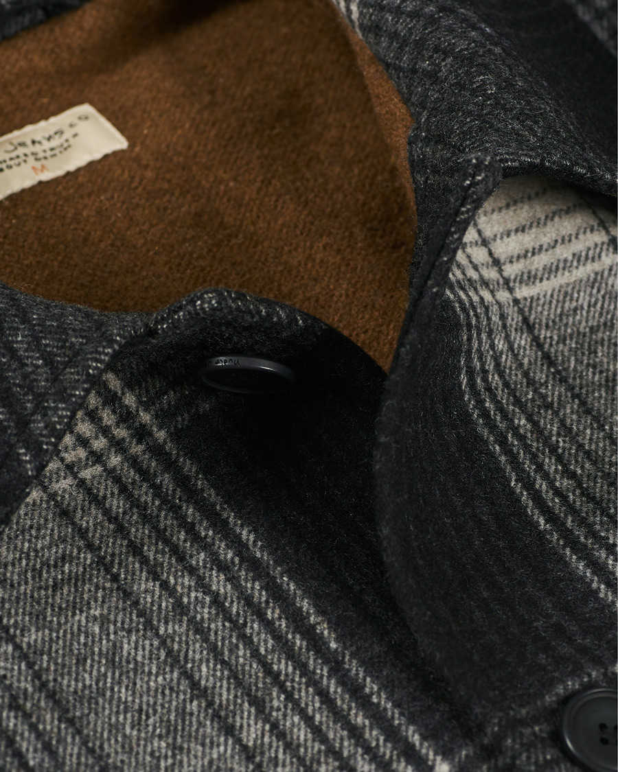 Men | Coats & Jackets | Nudie Jeans | Mangan Shadow Check Lumber Jacket Black/Grey