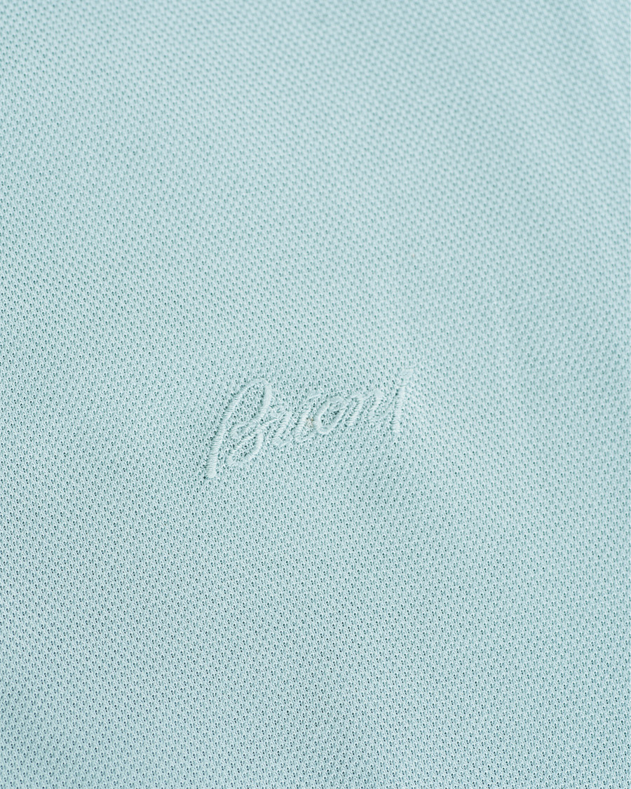 Men | Polo Shirts | Brioni | Contrast Placket Polo Piquet Aqua