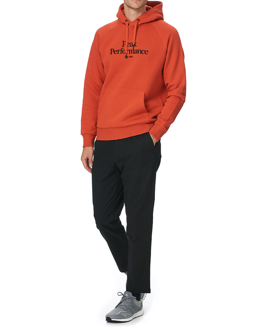 Men | Sweaters & Knitwear | Peak Performance | Original Logo Hoodie Orange