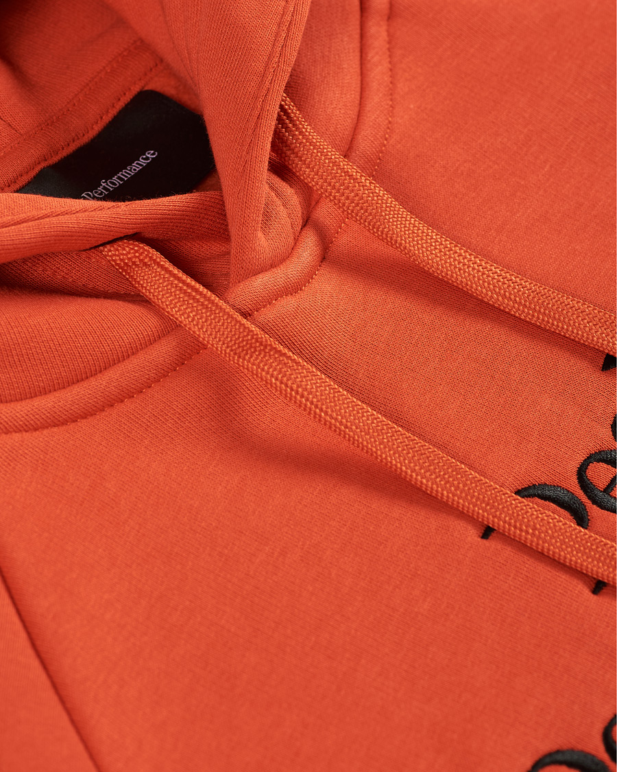 Men | Sweaters & Knitwear | Peak Performance | Original Logo Hoodie Orange