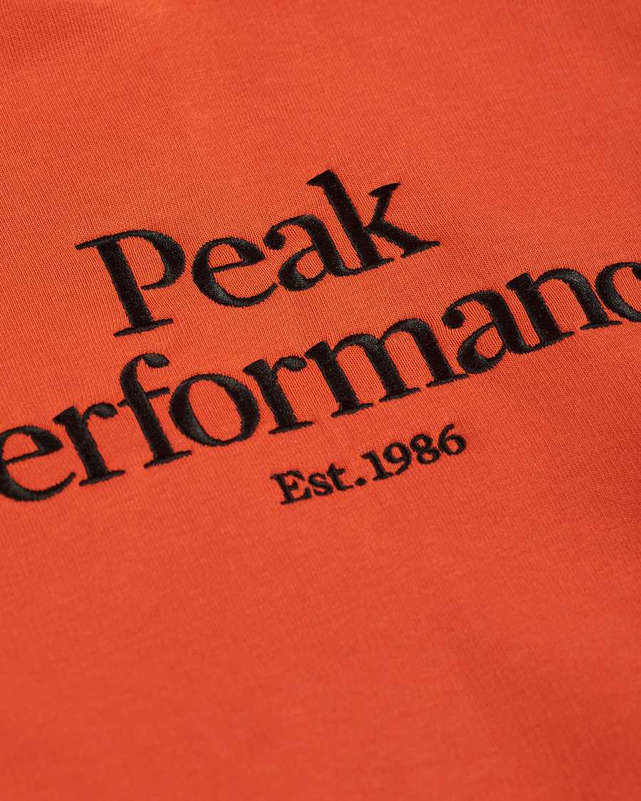 Men | Sweaters & Knitwear | Peak Performance | Original Logo Hoodie Orange