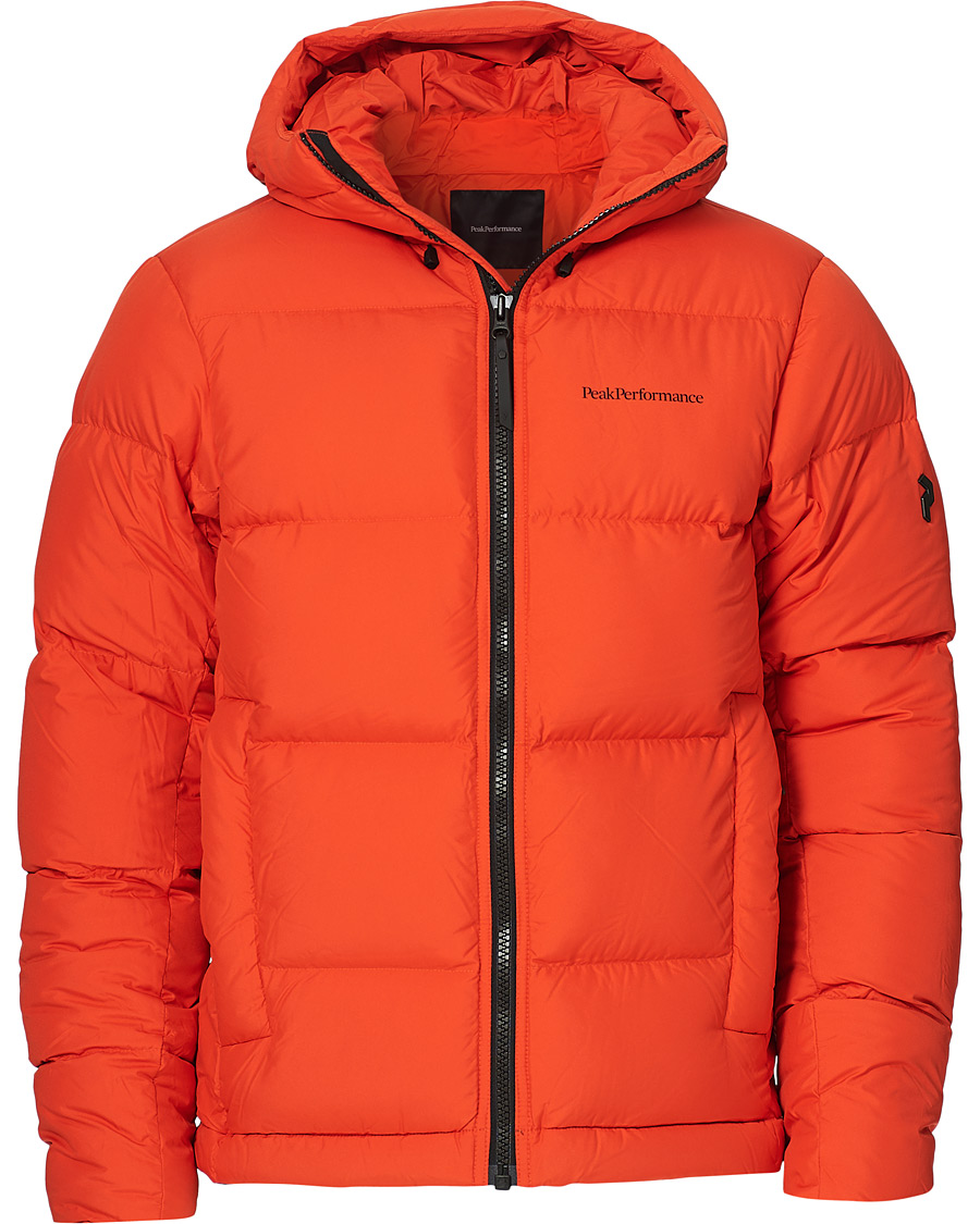 Men | Coats & Jackets | Peak Performance | Rivel Down Hooded Jacket Orange