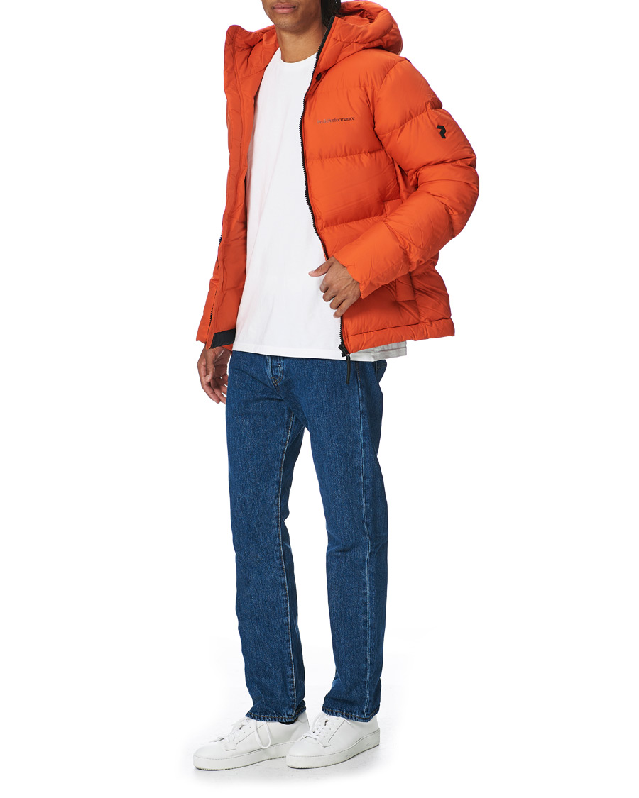 Men | Coats & Jackets | Peak Performance | Rivel Down Hooded Jacket Orange