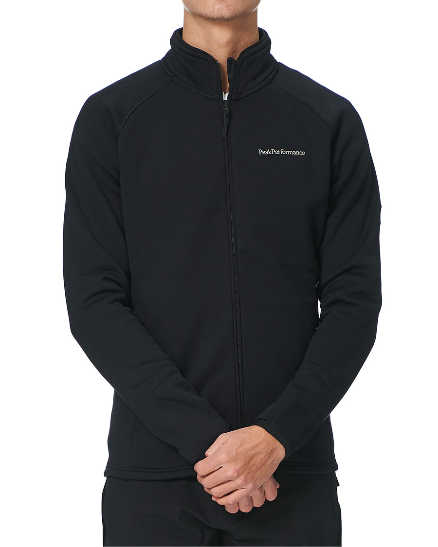 Men | Sweaters & Knitwear | Peak Performance | Chill Full Zip Jacket Black