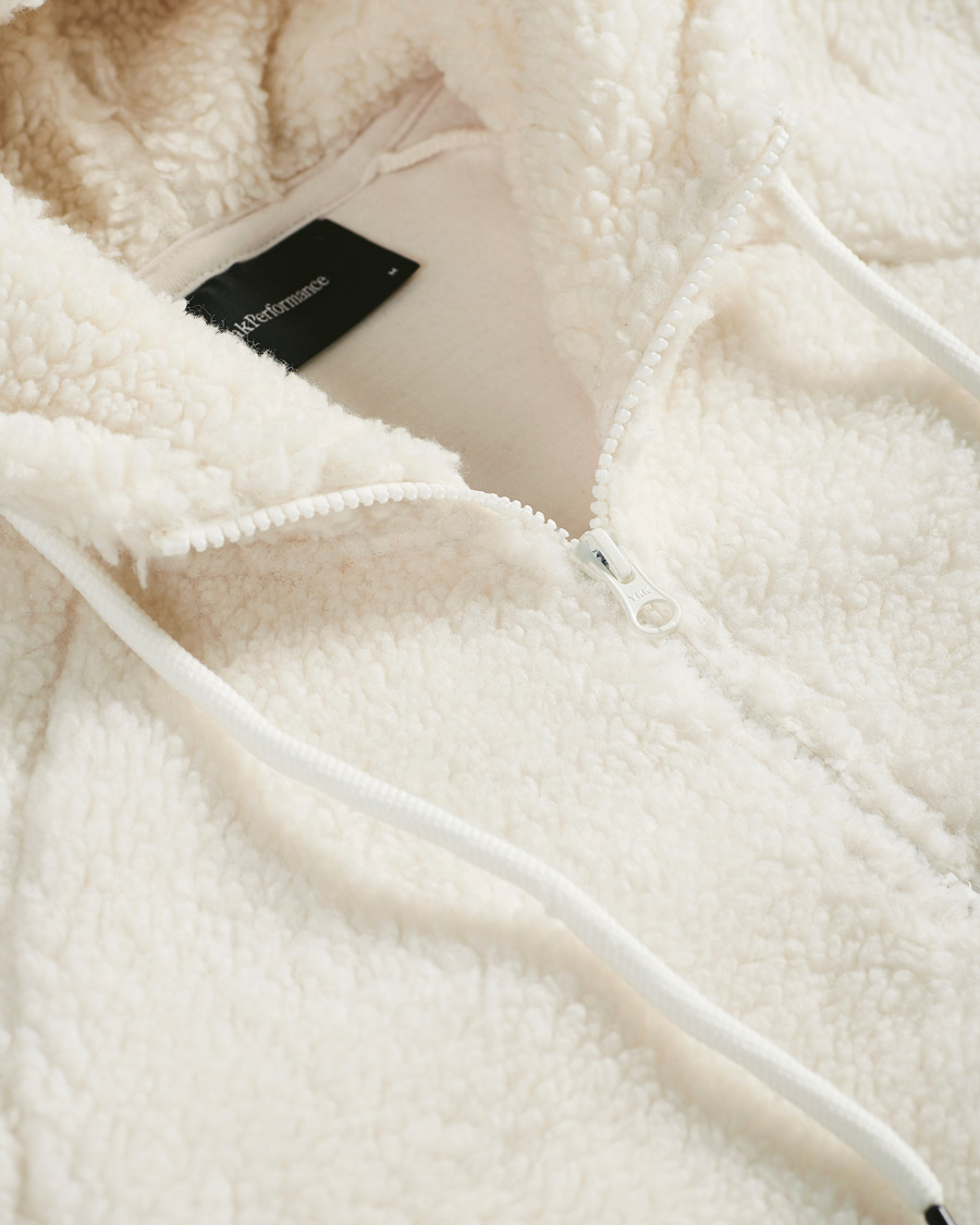 Men | Sweaters & Knitwear | Peak Performance | Original Pile Zip Hood Off white