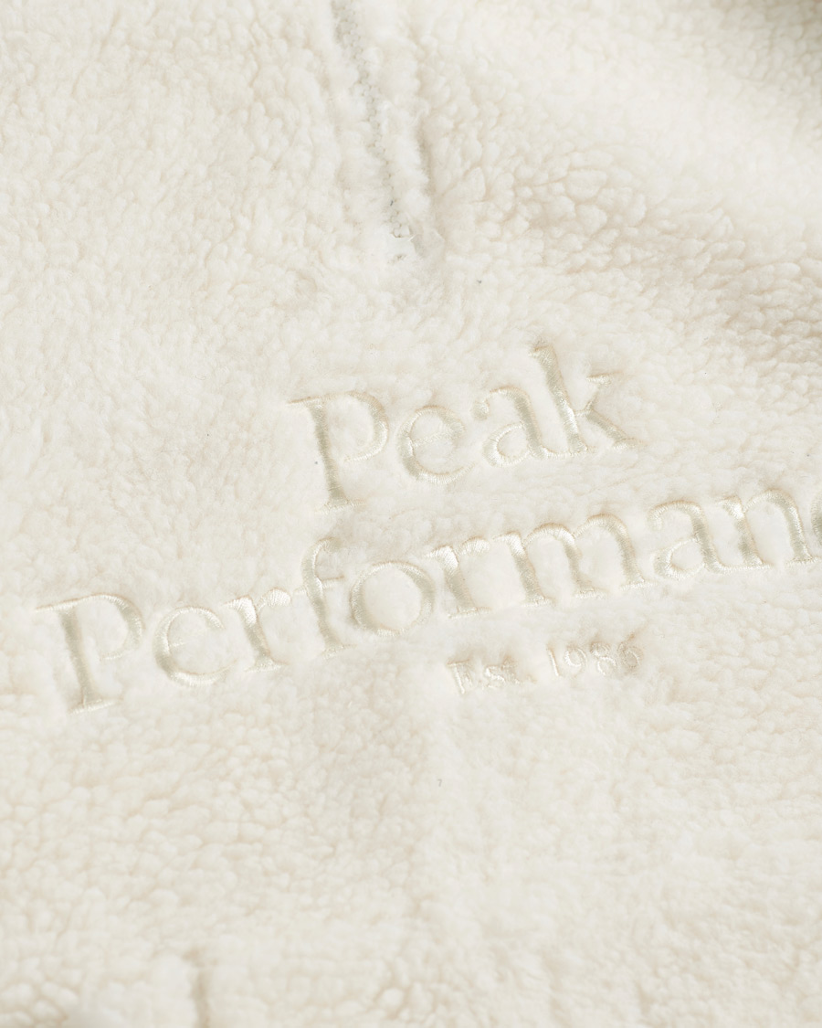 Men | Sweaters & Knitwear | Peak Performance | Original Pile Zip Hood Off white