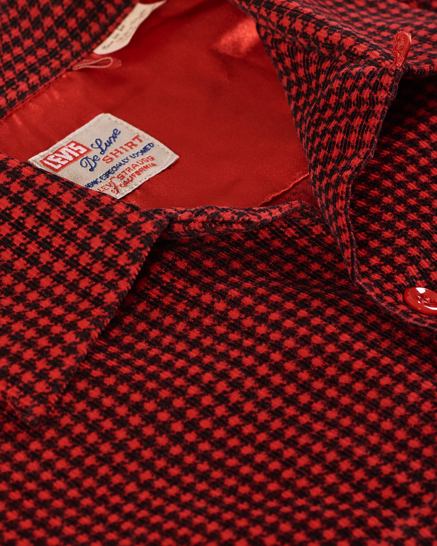Men | Shirts | Levi's Vintage Clothing | Deluxe Check Shirt Dogtooth Red