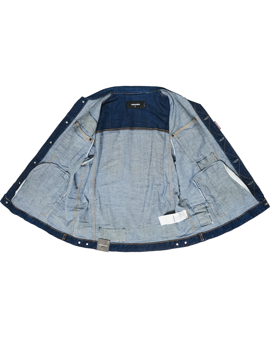 Men | Coats & Jackets | Dsquared2 | Ripped Denim Jacket Indigo