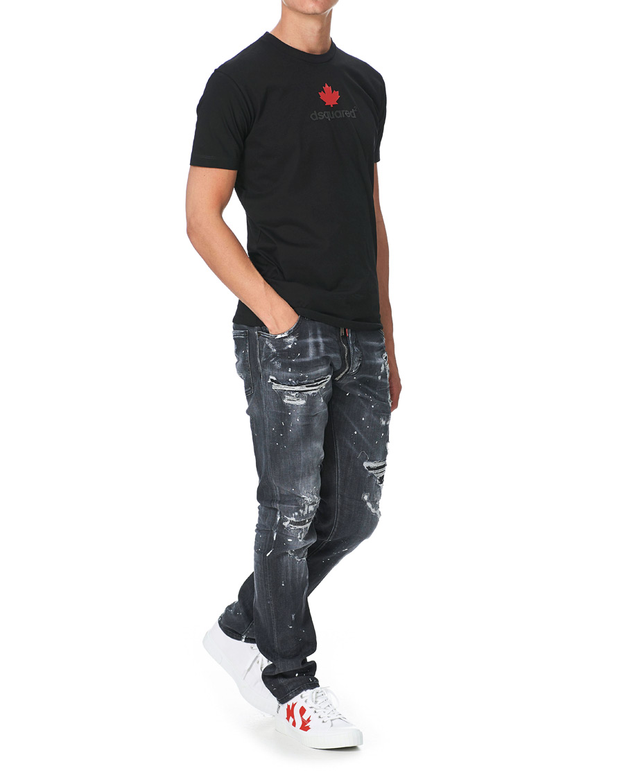 Men | T-Shirts | Dsquared2 | Mini D2 Leaf Tee Black