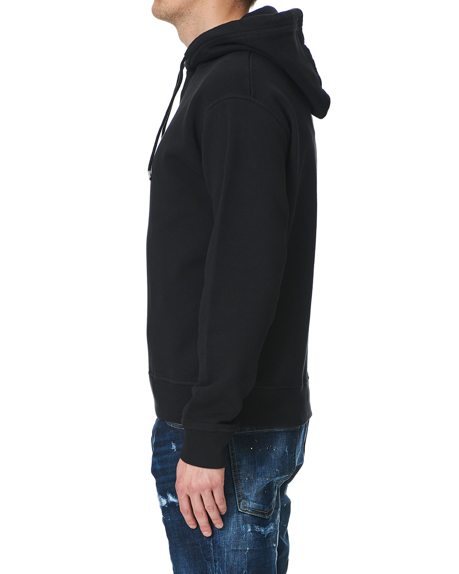 Men | Sweaters & Knitwear | Dsquared2 | Mini D2 Leaf Hoodie Black