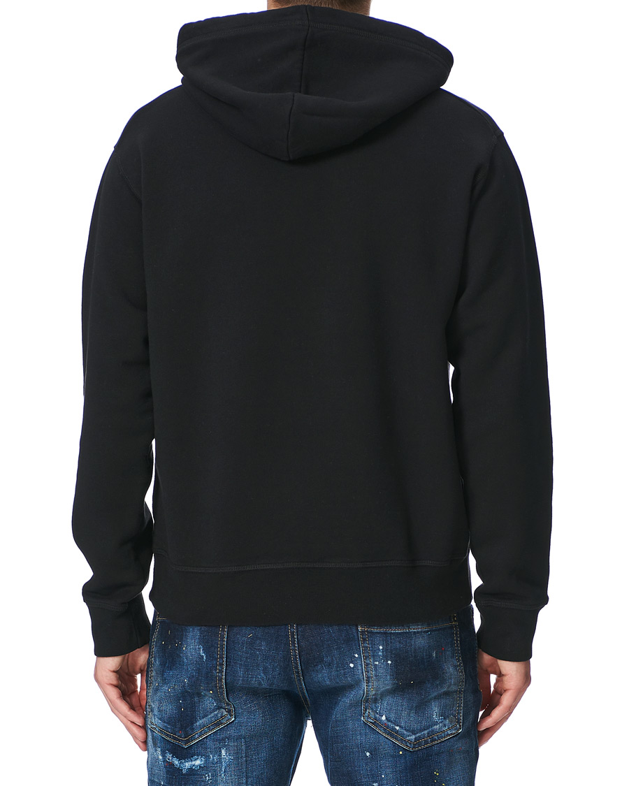Men | Sweaters & Knitwear | Dsquared2 | Mini D2 Leaf Hoodie Black