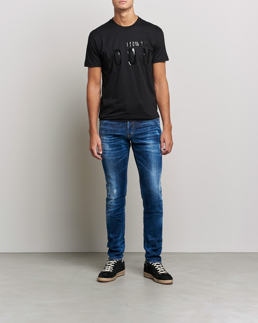 Men | T-Shirts | Dsquared2 | Icon Tonal Logo Tee Black