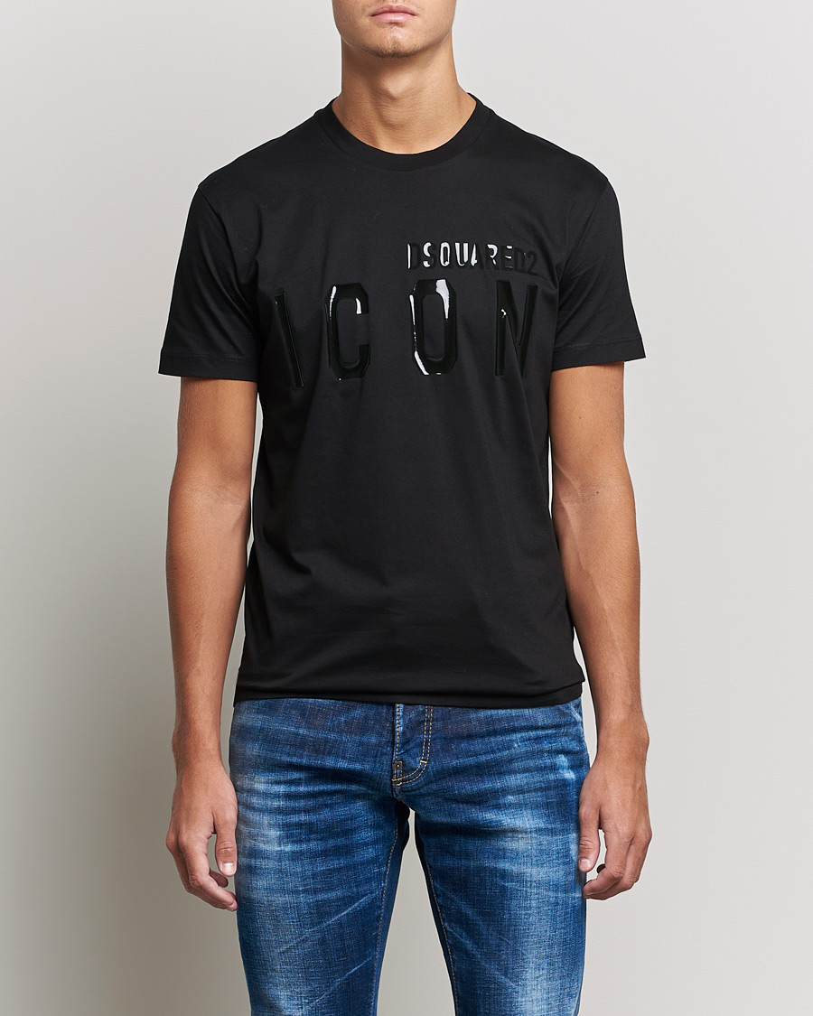 Men | T-Shirts | Dsquared2 | Icon Tonal Logo Tee Black
