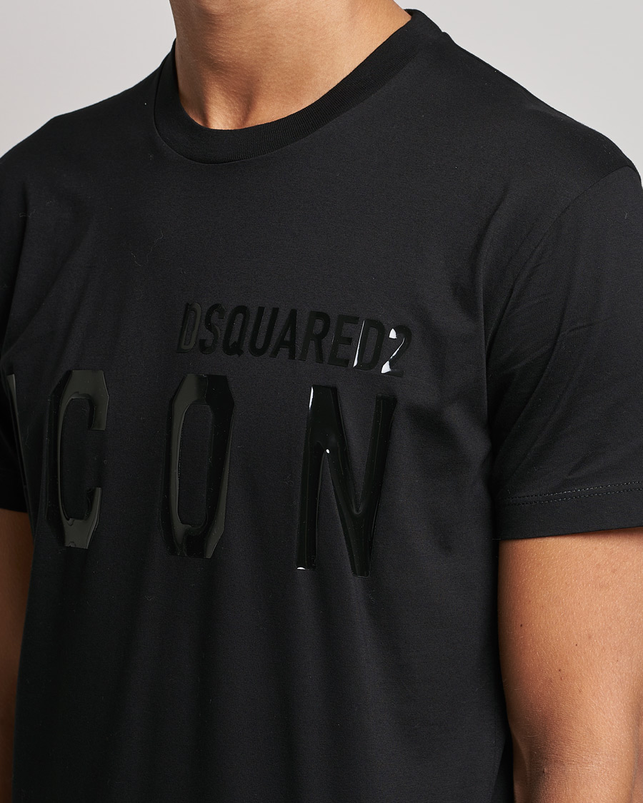 Men | T-Shirts | Dsquared2 | Icon Tonal Logo Tee Black