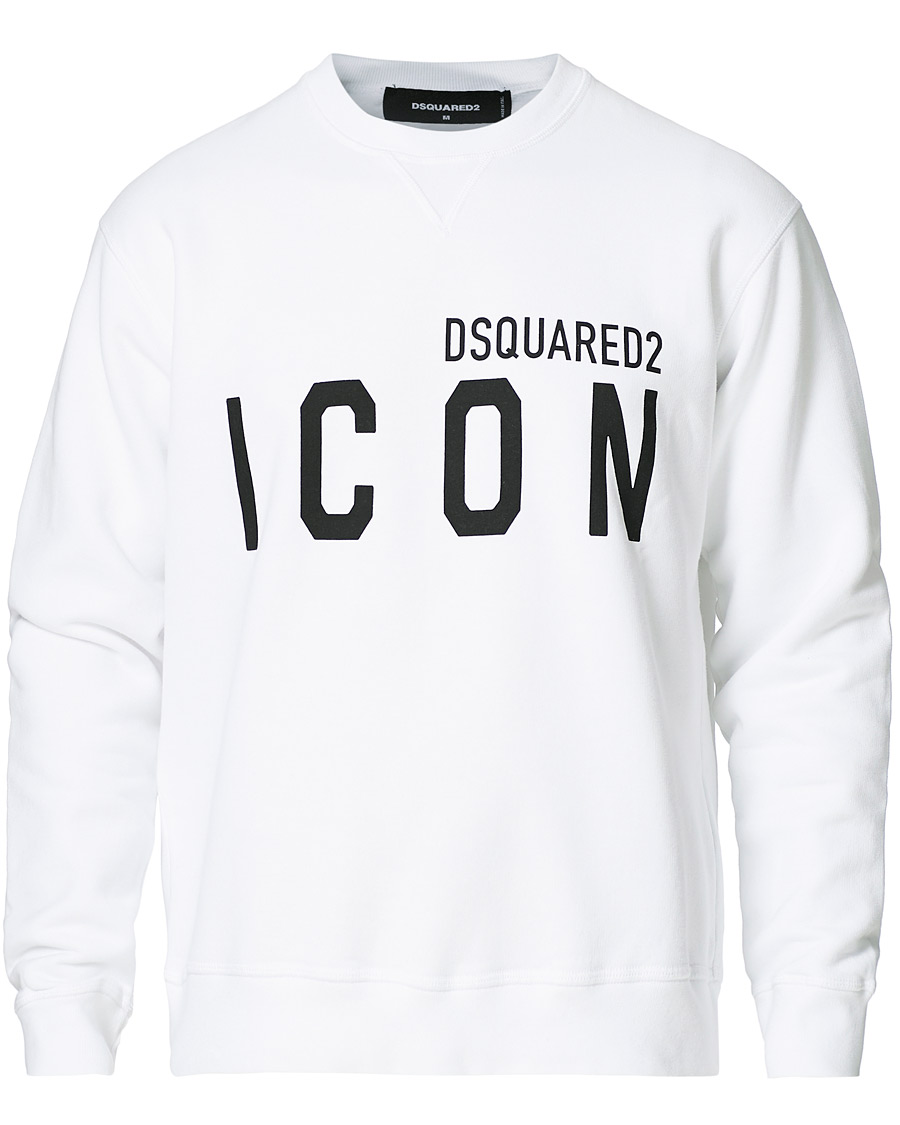 Men | Sweaters & Knitwear | Dsquared2 | Icon Logo Sweatshirt White