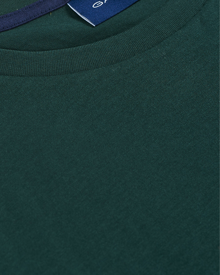Men | T-Shirts | GANT | Archive Shield Logo Crew Neck Tee Tartan Green