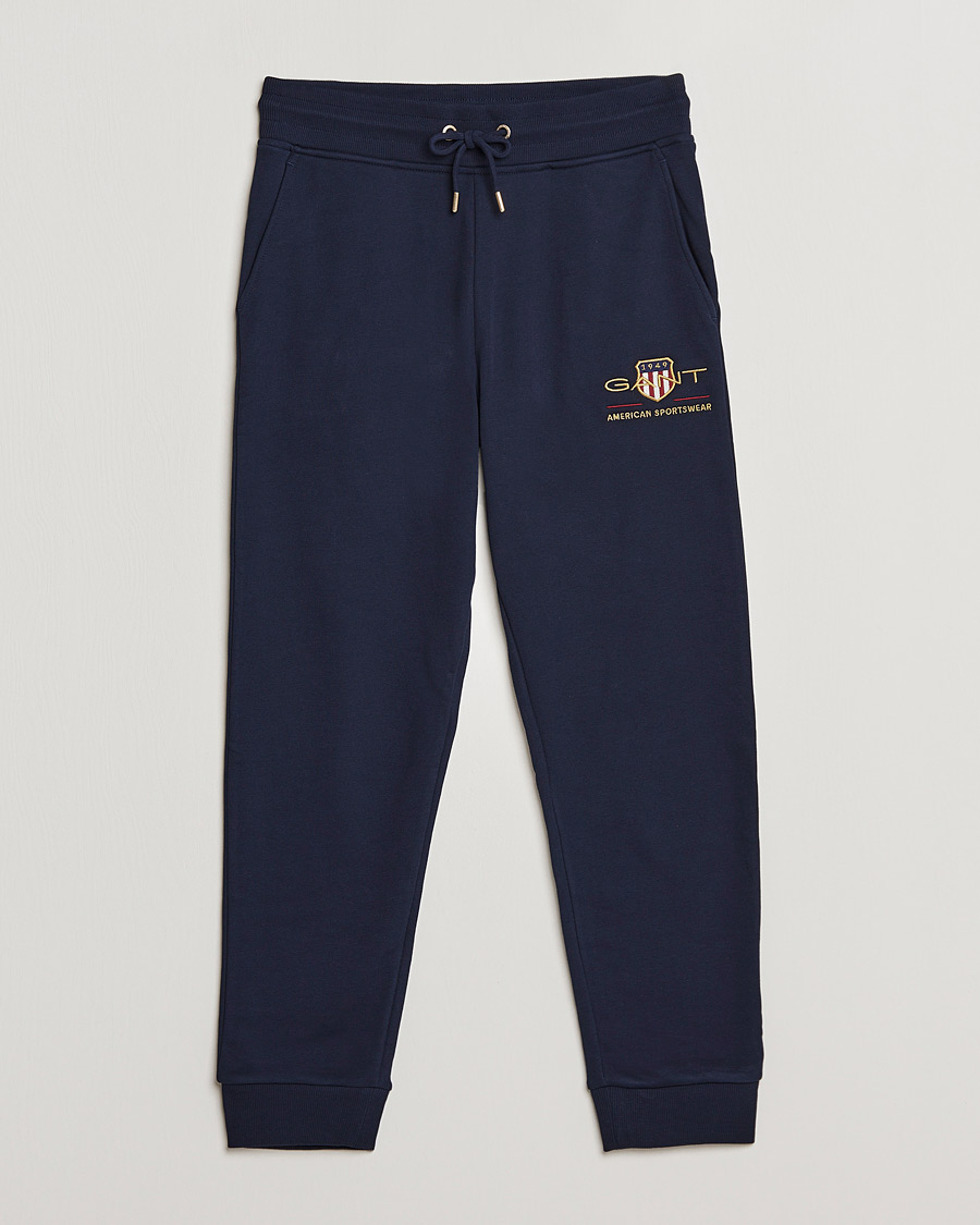 Men | Trousers | GANT | Archive Shield Sweatpants Evening Blue