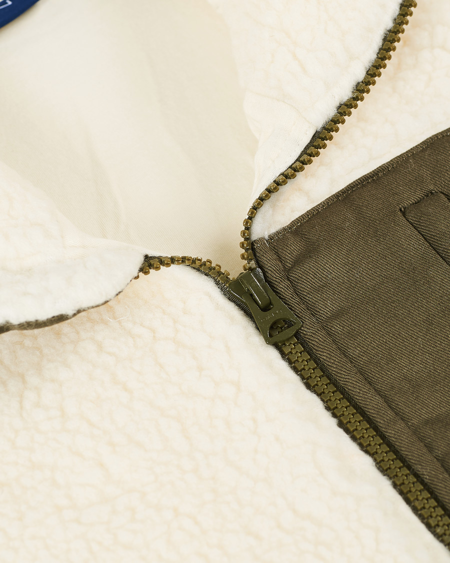 Men | Sweaters & Knitwear | GANT | Fleece Full Zip Jacket Cream