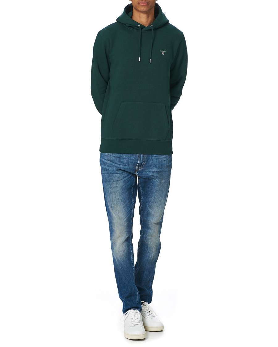 Men | Sweaters & Knitwear | GANT | Original Hoodie Tartan Green