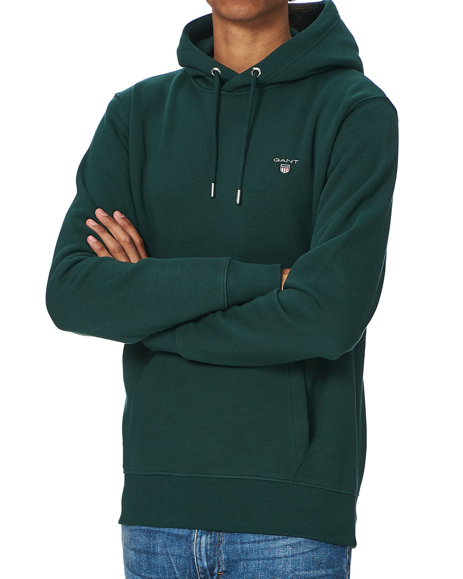 Men | Sweaters & Knitwear | GANT | Original Hoodie Tartan Green