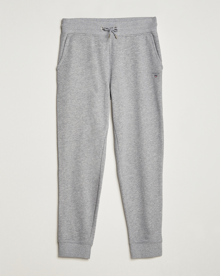 Men | Trousers | Gant | Original Sweatpants Grey Melange