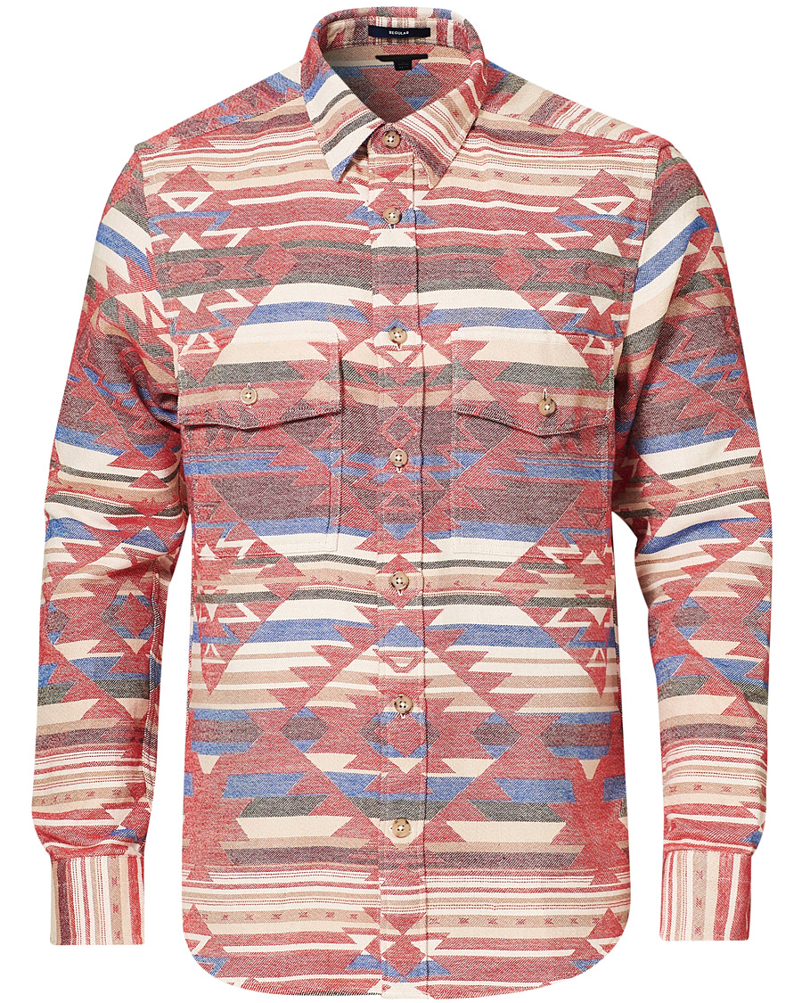 Men | Shirts | GANT | Regular Fit Geometric Jacquard Shirt Multi