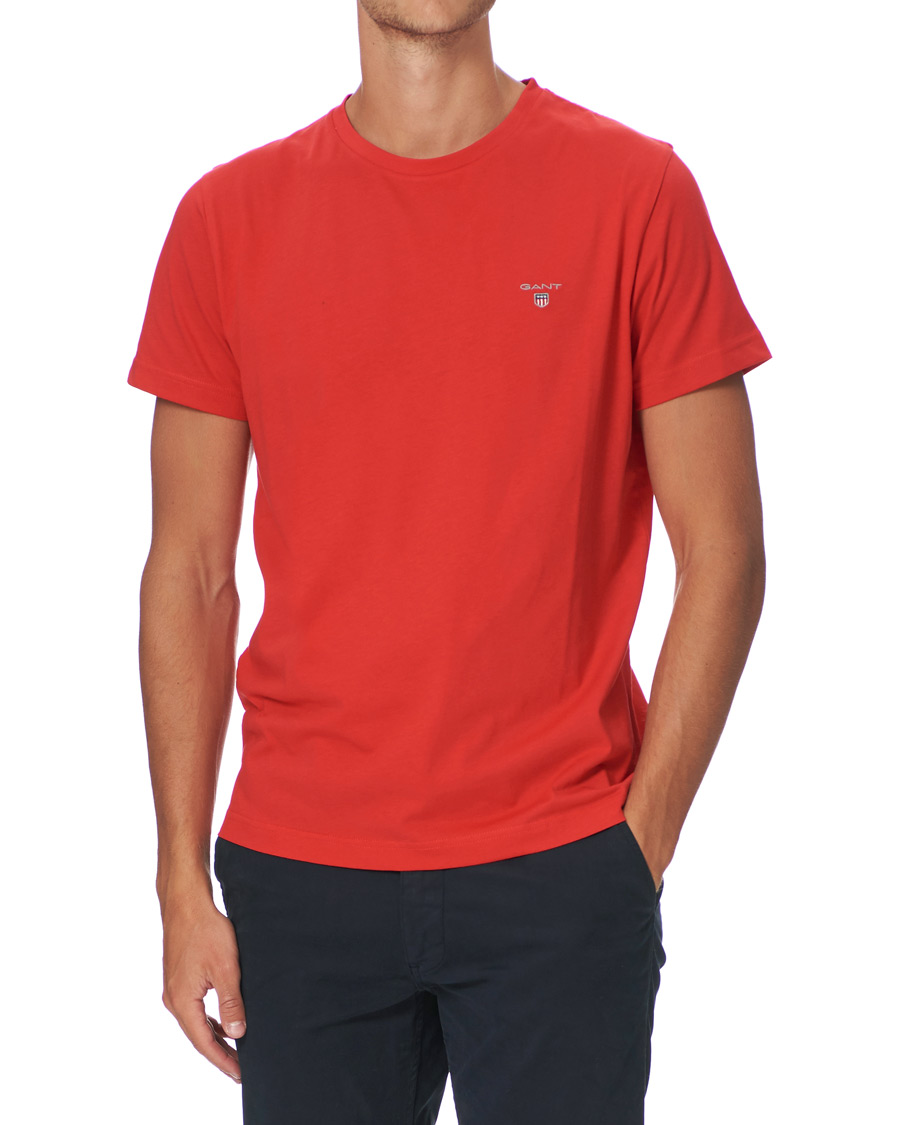 Men | T-Shirts | GANT | The Original Tee Bright Red