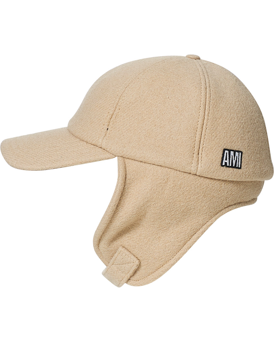 Men | AMI Ear Flap Cap Beige | AMI | Ear Flap Cap Beige