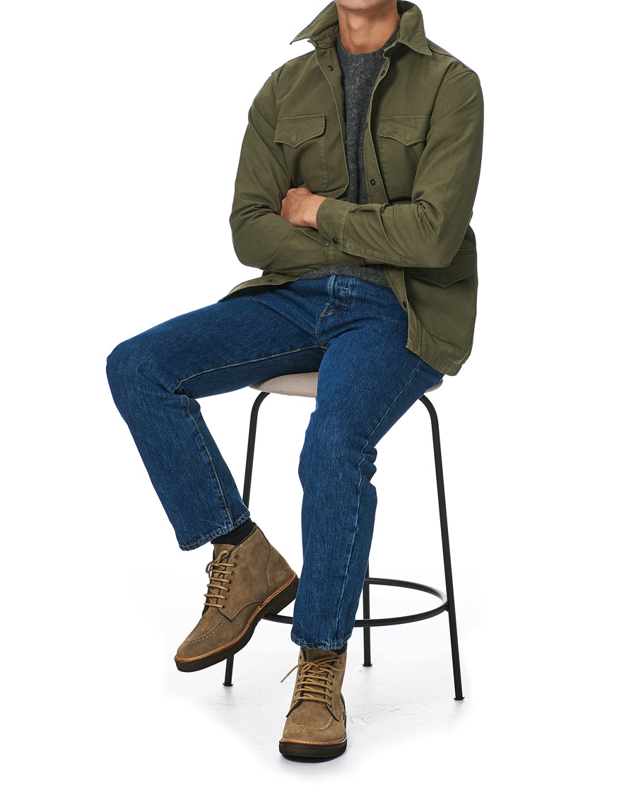 Men | Shirts | Aspesi | Hercules Cotton Overshirt Light Military