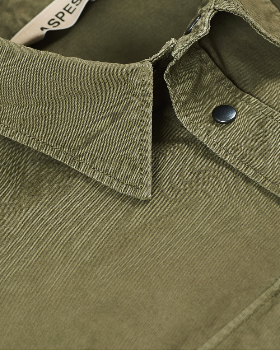 Men | Shirts | Aspesi | Hercules Cotton Overshirt Light Military