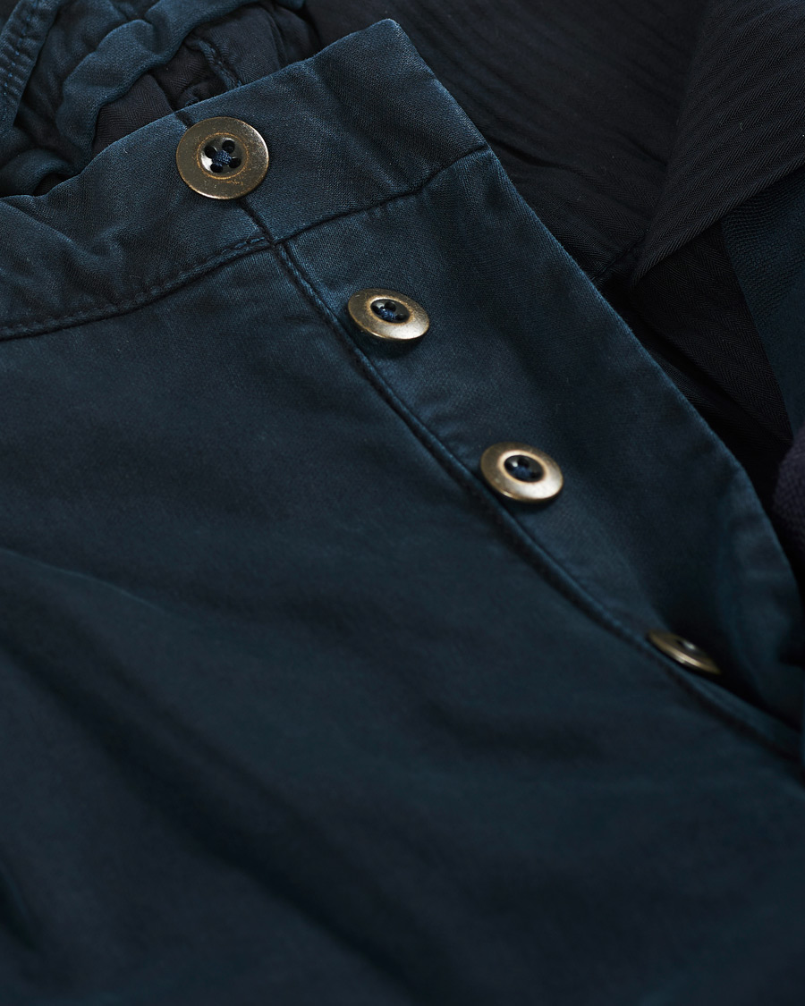 Men | Trousers | Incotex | Slim Fit Cotton Satin Sweatpants Midnight
