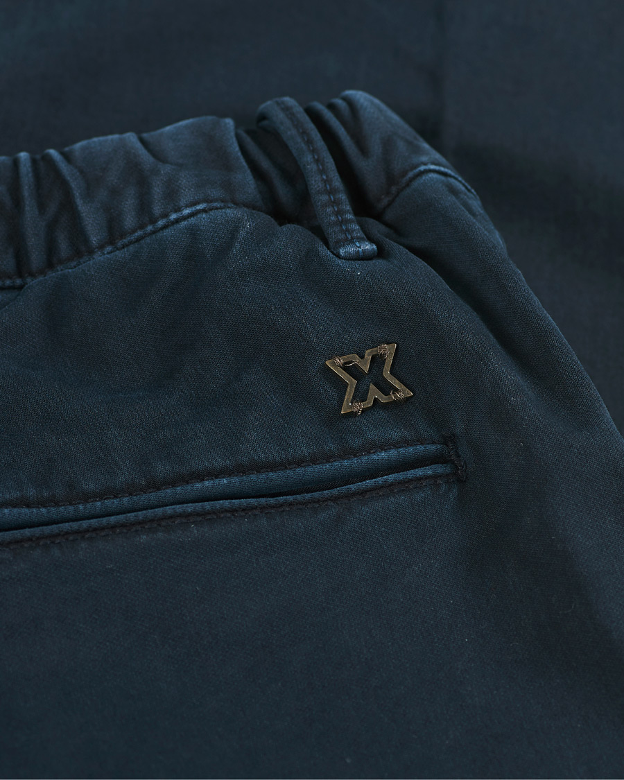 Men | Trousers | Incotex | Slim Fit Cotton Satin Sweatpants Midnight