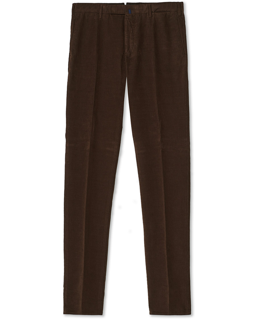 Men | Trousers | Incotex | Slim Fit Corduroy Trousers Dark Brown