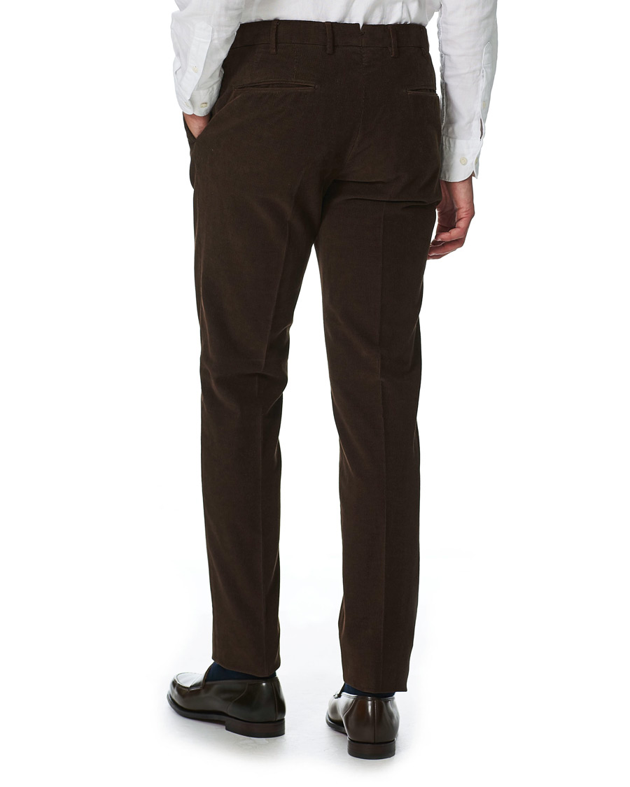 Men | Trousers | Incotex | Slim Fit Corduroy Trousers Dark Brown